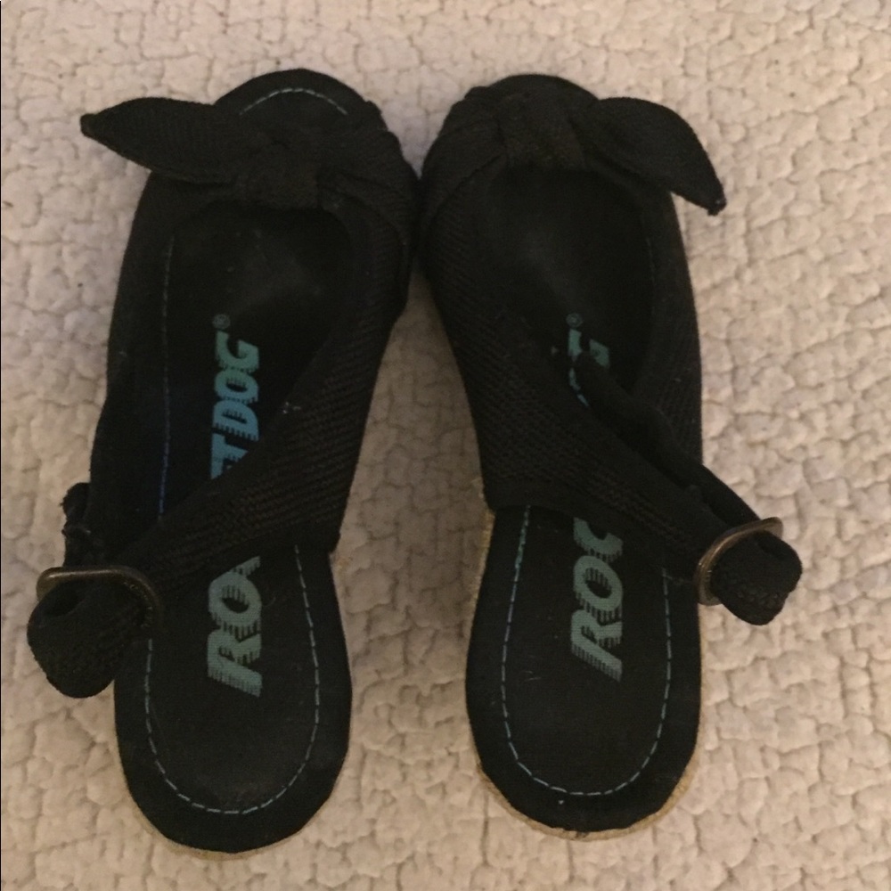 Black Wedge Sandals (Pre-Owned)
